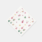 赤ちゃんシャワー冬のクリスマス スタンダードカクテルナプキン (角)