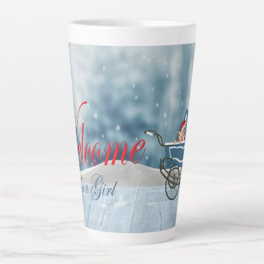 赤ちゃんシャワー冬 カフェラテマグ (正面)