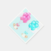 赤ちゃんシャワー双子 スタンダードカクテルナプキン (角)