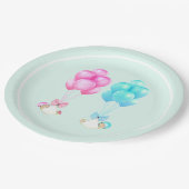 赤ちゃんシャワー双子 ペーパープレート (アングル)