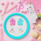 赤ちゃんシャワー双子 ペーパープレート (パーティー)