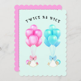 赤ちゃんシャワー双子 招待状