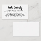 赤ちゃんシャワー囲いカードのブックリクエスシンプルト エンクロージャーカード (正面/裏面)
