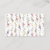 赤ちゃんシャワー囲いカード用ワイルドフラワーブック エンクロージャーカード (裏面)