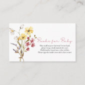 赤ちゃんシャワー囲いカード用ワイルドフラワーブック エンクロージャーカード (正面)