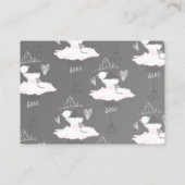 赤ちゃんシャワー囲いバレリーナ女の子のための本 名刺 (裏面)