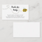 赤ちゃんシャワー囲いリクエストカード用のBeeブック エンクロージャーカード (正面/裏面)