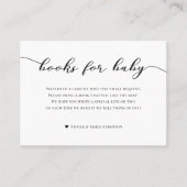 赤ちゃんシャワー囲い用白黒台 名刺 (正面)