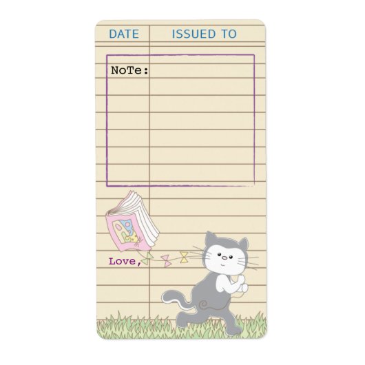 赤ちゃんシャワー図書本蔵書票シート8/ピンク ラベル (正面)