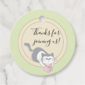 赤ちゃんシャワー図書館ピンクを作る フェイバータグ (正面)