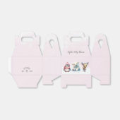 赤ちゃんシャワー外のピンクの冬の雪寒さ フェイバーボックス (折り畳みなし)