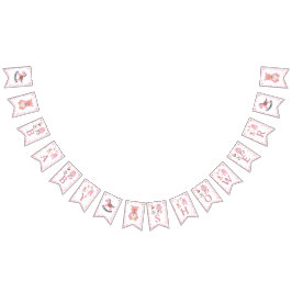 赤ちゃんシャワー外は寒いピンクの女の子バナー バンティングフラッグ