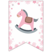 赤ちゃんシャワー外は寒いピンクの女の子バナー バンティングフラッグ (第1の旗)