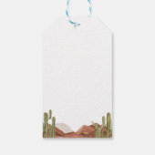 赤ちゃんシャワー太陽と砂漠をテーマにした ギフトタグ (裏面)