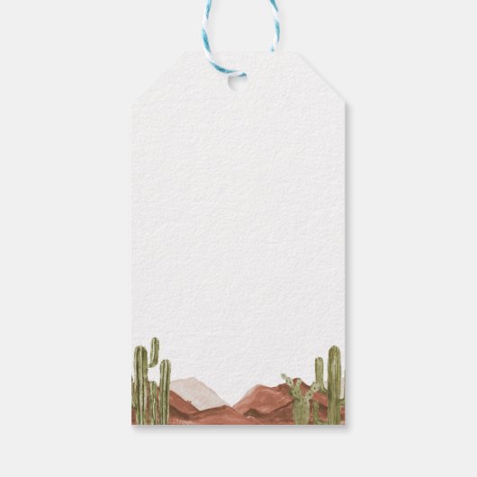 赤ちゃんシャワー太陽と砂漠をテーマにした ギフトタグ (裏面)