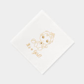 赤ちゃんシャワー女の子ジェンダーの公開 箔ナプキン (右)