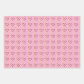 赤ちゃんシャワー女の子ピンクの鳥 ラッピングペーパーシート (正面2)