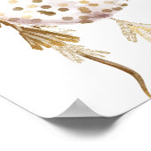 赤ちゃんシャワー女の気球サイン ポスター (角)