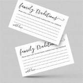 赤ちゃんシャワー家族の伝統カード エンクロージャーカード