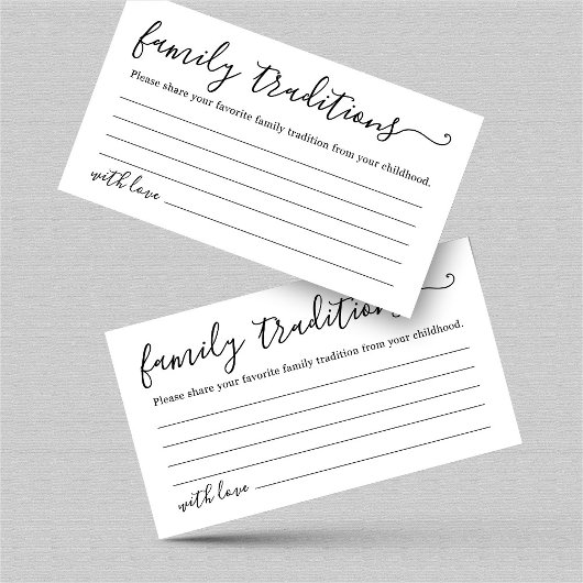 赤ちゃんシャワー家族の伝統カード エンクロージャーカード