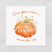 赤ちゃんシャワー小さなかぼちゃの本ギフトリクエストカード エンクロージャーカード (正面)