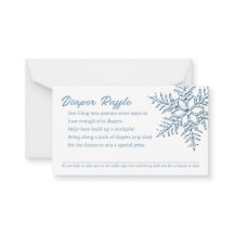 赤ちゃんシャワー小さなスノーフレークおむつラッフル