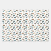 赤ちゃんシャワー小さなトラクターパターンギフト ラッピングペーパーシート (正面3)