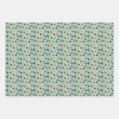 赤ちゃんシャワー小さなトラクターパターンギフト ラッピングペーパーシート (正面2)