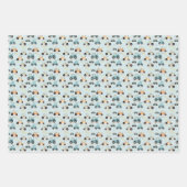 赤ちゃんシャワー小さなトラクターパターンギフト ラッピングペーパーシート (正面)