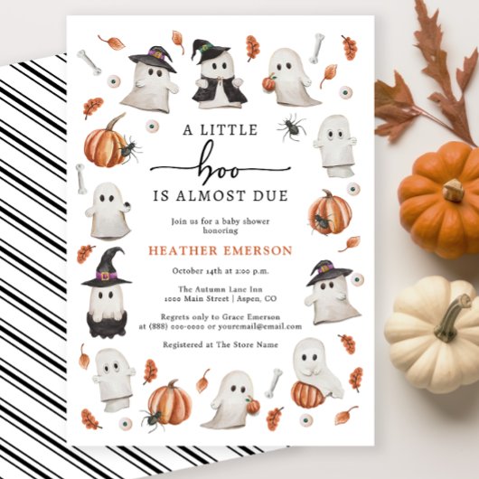 赤ちゃんシャワー小さなブー 招待状