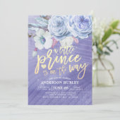 赤ちゃんシャワー小さな王子が途中にある 招待状 (スタンド正面)