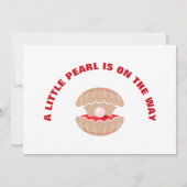 赤ちゃんシャワー小さな真珠の方法Seashell サンキューカード (裏面)