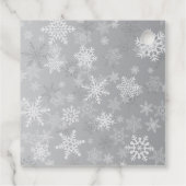 赤ちゃんシャワー小さな雪の結晶男女兼用冬 フェイバータグ (裏面)
