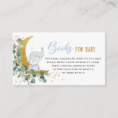 赤ちゃんシャワー少年のための緑の月象の本 エンクロージャーカード (正面)