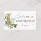 赤ちゃんシャワー少年のための緑の月象の本 エンクロージャーカード (正面)