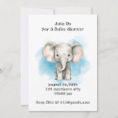 赤ちゃんシャワー少年の招待 招待状 (正面)