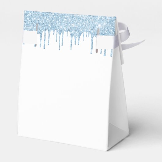 赤ちゃんシャワー少年ライトブルー白バルーン フェイバーボックス (裏面サイド)