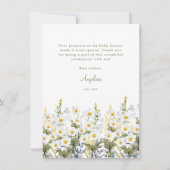 赤ちゃんシャワー平さん愛らしい子服をありがとう。 サンキューカード (裏面)