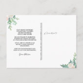 赤ちゃんシャワー延期された水の色のフローラ緑 案内ポストカード (裏面)