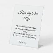 赤ちゃんシャワー彼女の腹ゲームの看板 台座サイン (正面)