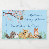 赤ちゃんシャワー彼女ポップ・アートのがポップするときに自然 スパークリングワインラベル (シングルラベル)