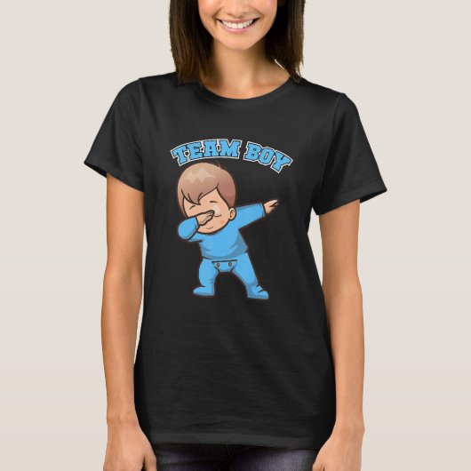 赤ちゃんシャワー性別ベビー発表チームB Tシャツ (正面)