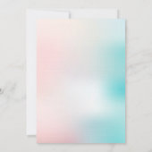 赤ちゃんシャワー性別リビールサンキューカード 招待状 (裏面)