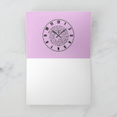 赤ちゃんシャワー性別リビールブルーピンクのノートカード 招待状 (内部)