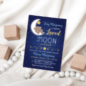 赤ちゃんシャワー愛する月とバック招待状 招待状