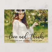 赤ちゃんシャワー愛と感謝してい写真 ポストカード (正面)