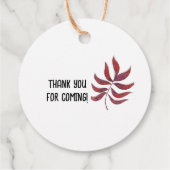 赤ちゃんシャワー感謝していを浴びる フェイバータグ (裏面)