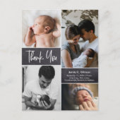 赤ちゃんシャワー感謝してい写真あなたが誕生の発表 ポストカード (正面)