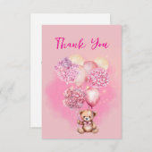 赤ちゃんシャワー我々は心底待つことができる サンキューカード (正面/裏面)