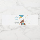 赤ちゃんシャワー我々は美しい青い風船を待つことができる ペットボトルラベル (シングルラベル)